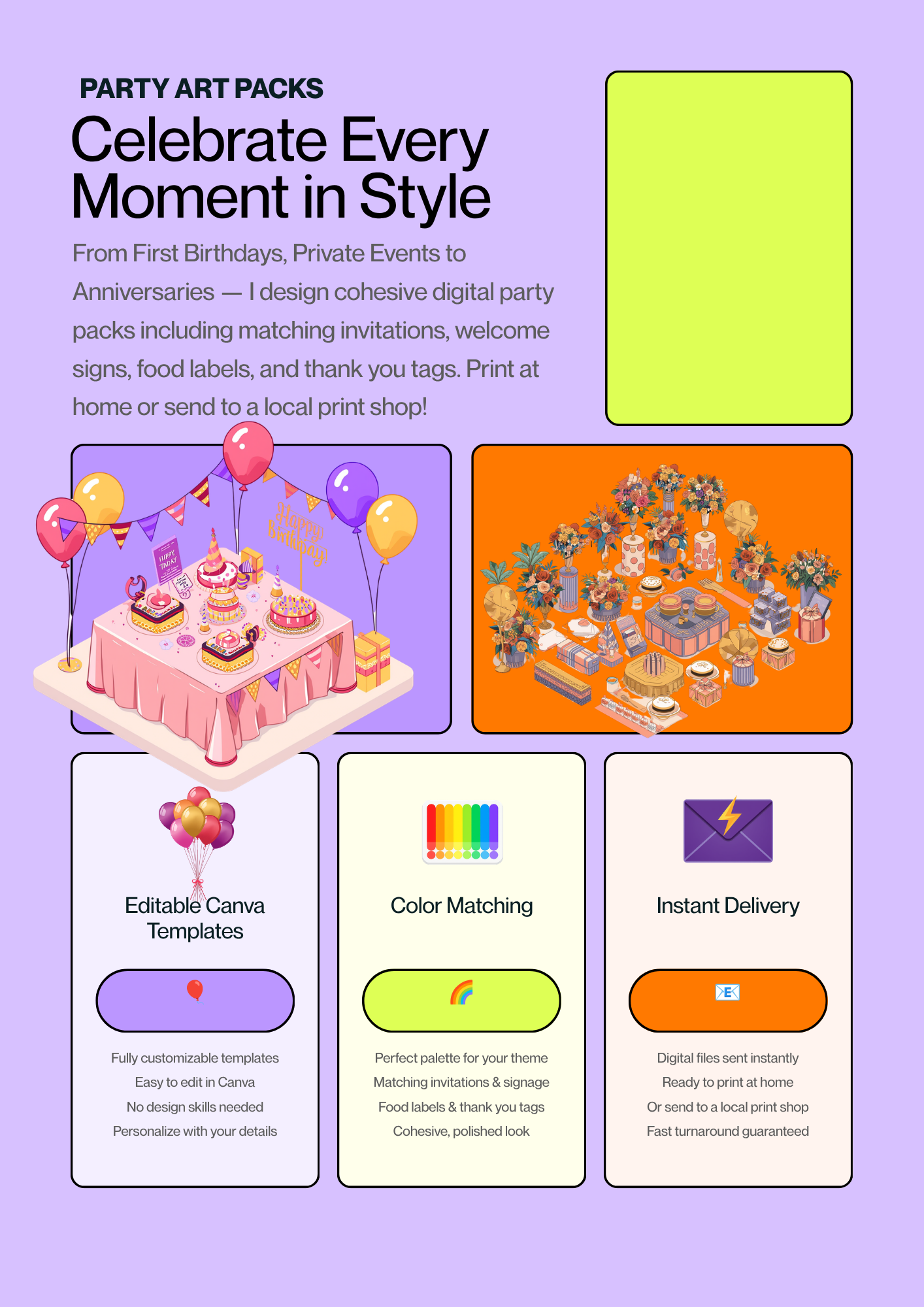 CUSTOM PARTY ART PACK (DIAMOND)