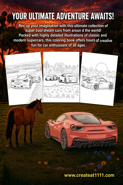 DREAM CAR COLORING BOOK (FULL COPY PDF)