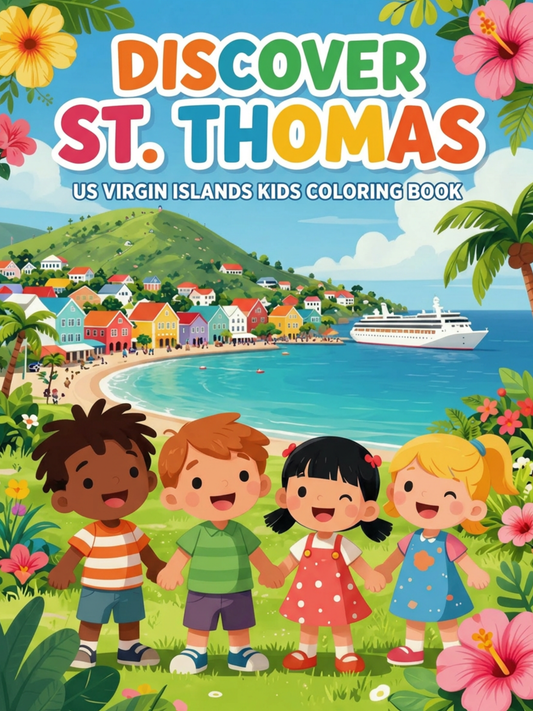 DISCOVER ST. THOMAS KIDS COLORING BOOK