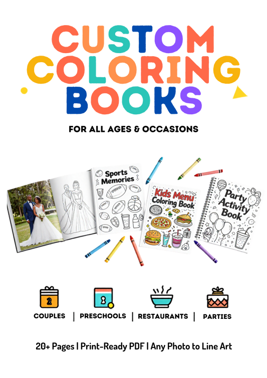 CUSTOMISED COLORING BOOK PAGE