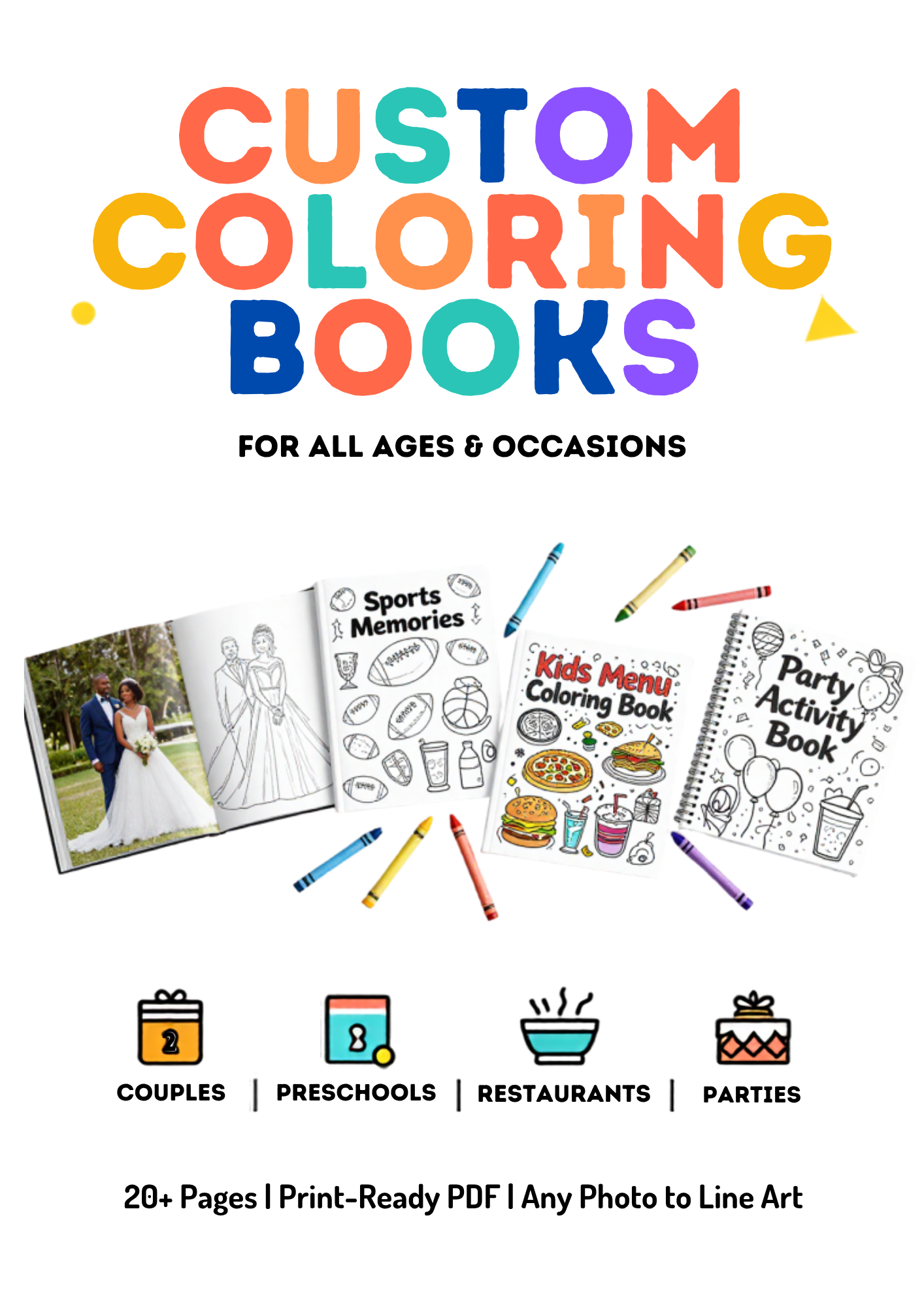 CUSTOMISED COLORING BOOK (UP TO 10 PAGES)